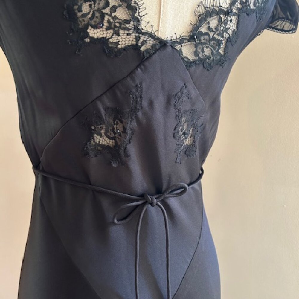 ***SOLD***Vintage Betsey Johnson Hollywood Ultra Silk Lace Midi Dress - Picture 10 of 13